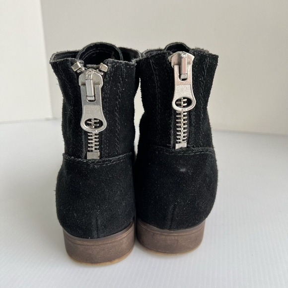 Steve Madden Rawlings Size 7 Black Leather Suede Booties Ankle Boots - Picture 5 of 12